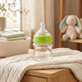 Aibei Premium Glass Nursing Bottle - 80ml Newborn Special