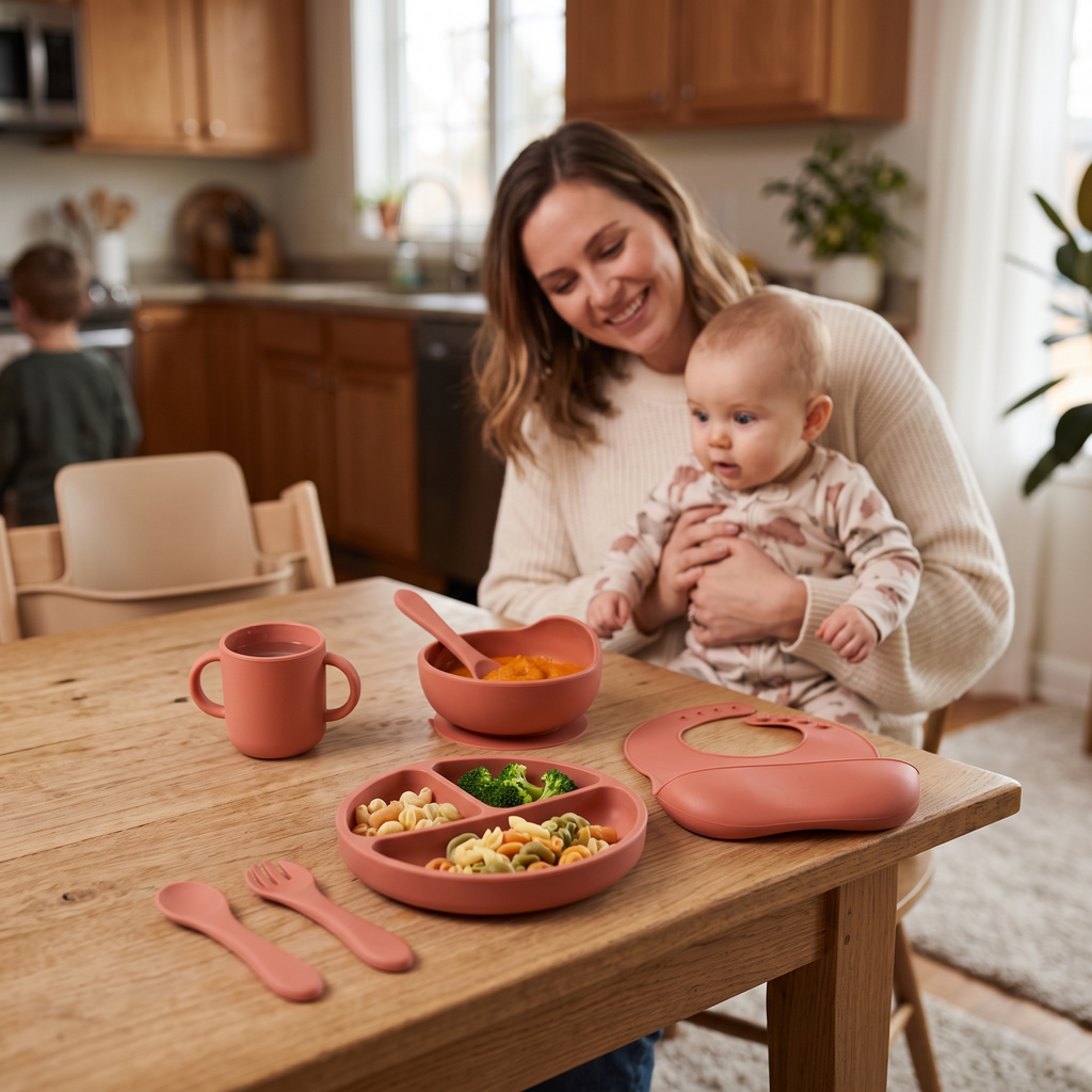 Premium Silicone Baby Feeding Set (5-Piece) - Non-Slip Design