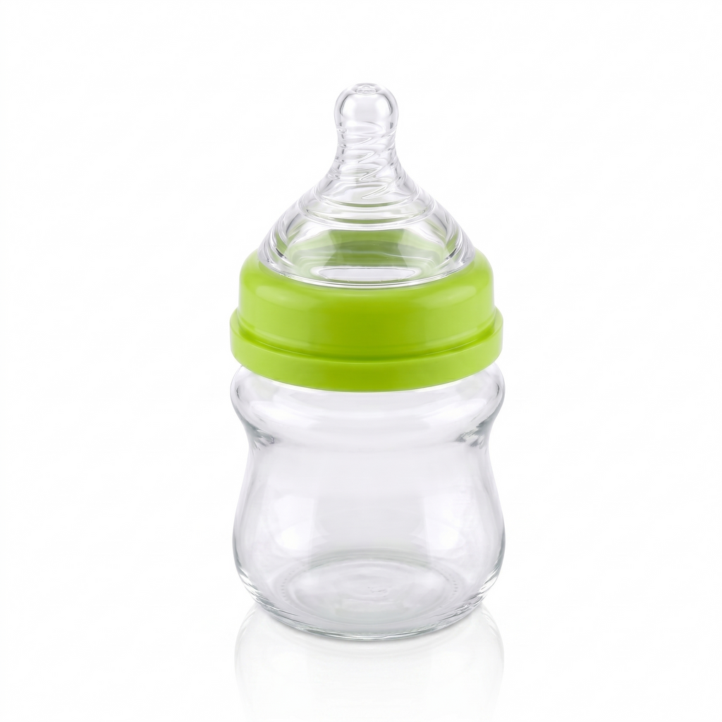 Aibei Premium Glass Nursing Bottle - 80ml Newborn Special