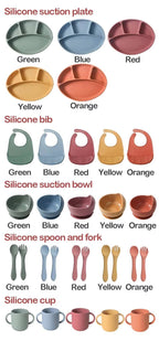 Premium Silicone Baby Feeding Set (5-Piece) - Non-Slip Design
