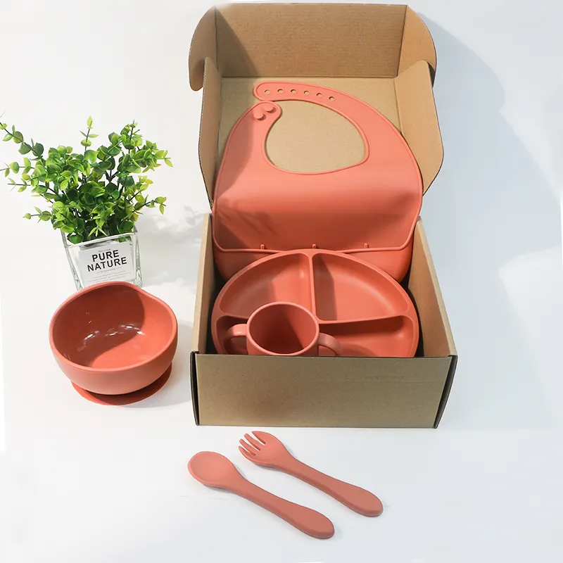 Premium Silicone Baby Feeding Set (5-Piece) - Non-Slip Design