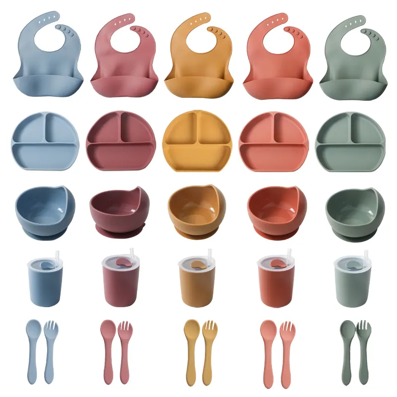 Premium Silicone Baby Feeding Set (5-Piece) - Non-Slip Design